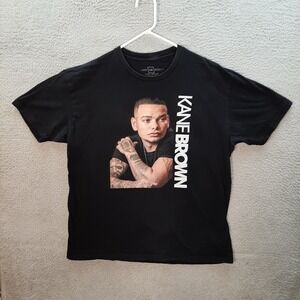 Kane Brown Shirt Womens 2X Black Concert Tour Graphic Band Tee Country Music